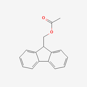 molecular formula C16H14O2 B8390407 9H-Fluorene-9-methanol, acetate 