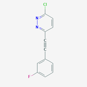 molecular formula C12H6ClFN2 B8390427 3-Chloro-6-(3-fluoro-phenylethynyl)-pyridazine 