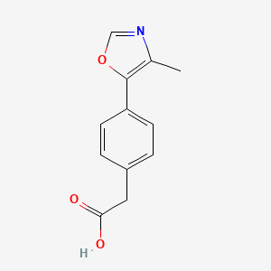 [4-(4-Methyl-1,3-oxazol-5-yl)phenyl]acetic acid