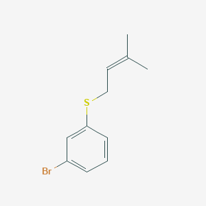 molecular formula C11H13BrS B8390435 m-Bromophenyl 3-methyl-2-butenyl sulfide 