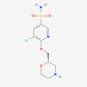 (s)-5-Chloro-6-(morpholin-2-ylmethoxy)pyridine-3-sulfonamide