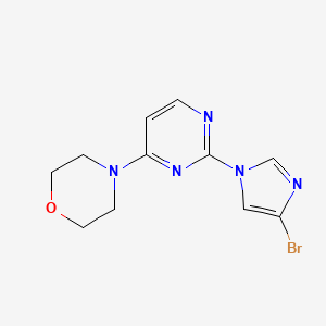 molecular formula C11H12BrN5O B8390468 4-[2-(4-Bromo-imidazol-1-yl)-pyrimidin-4-yl]-morpholine 