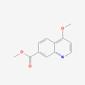 molecular formula C12H11NO3 B8390478 7-Carbomethoxy-4-methoxyquinoline 