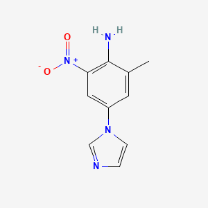 molecular formula C10H10N4O2 B8390480 4-Imidazol-1-yl-2-methyl-6-nitro-phenylamine 