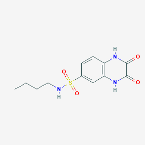 molecular formula C12H15N3O4S B8390508 N-(n-butyl)-1,2,3,4-tetrahydro-2,3-dioxo-6-quinoxaline sulfonamide 