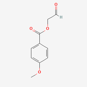 molecular formula C10H10O4 B8390515 4-Methoxybenzoic acid 2-oxo-ethyl ester 