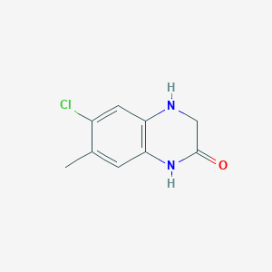 molecular formula C9H9ClN2O B8390525 6-chloro-7-methyl-3,4-dihydro-1H-quinoxalin-2-one CAS No. 170098-87-0
