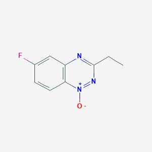 molecular formula C9H8FN3O B8390530 3-Ethyl-6-fluoro-1,2,4-benzotriazine 1-Oxide 