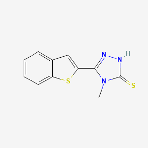 molecular formula C11H9N3S2 B8390538 5-(1-Benzothien-2-yl)-4-methyl-4H-1,2,4-triazole-3-thiol 