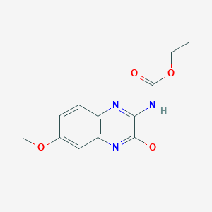 molecular formula C13H15N3O4 B8390559 ethyl N-(3,6-dimethoxyquinoxalin-2-yl)carbamate 