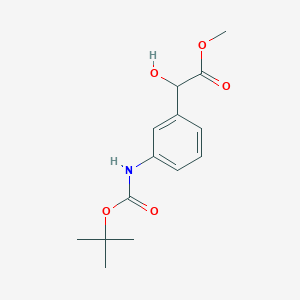 2-Hydroxy-2-(3-(t-butoxycarbonylamino)phenyl)ethanoic acid methyl ester