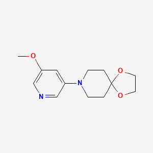 molecular formula C13H18N2O3 B8390622 8-(5-Methoxypyridin-3-yl)-1,4-dioxa-8-azaspiro[4.5]decane 