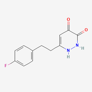 molecular formula C12H11FN2O2 B8390629 6-[2-(4-Fluorophenyl)ethyl]-4-hydroxypyridazin-3(2H)-one 