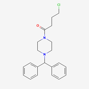 molecular formula C21H25ClN2O B8390633 1-(4-Chlorobutyryl)-4-diphenylmethylpiperazine 