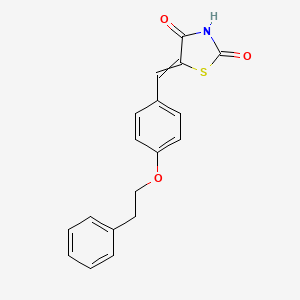 molecular formula C18H15NO3S B8390648 5-[4-(2-Phenylethoxy)phenylmethylene]-2,4-thiazolidinedione 