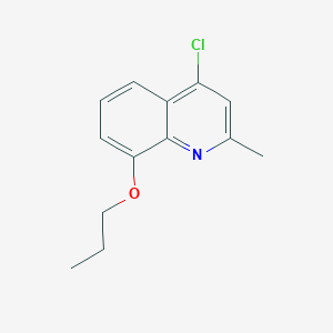 molecular formula C13H14ClNO B8390669 4-Chloro-2-methyl-8-propoxyquinoline 