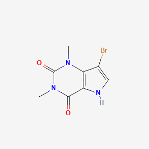 molecular formula C8H8BrN3O2 B8390690 1,3-Dimethyl-7-bromopyrrolo[3,2-d]pyrimidine-2,4-dione 