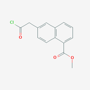 molecular formula C14H11ClO3 B8390851 6-Chlorocarbonylmethyl-naphthalene-1-carboxylic acid methyl ester 
