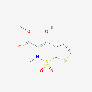 molecular formula C9H9NO5S2 B8390888 4-hydroxy-2-methyl-3-methoxycarbonyl-2H-thieno[3,2-e]1,2-thiazine-1,1-dioxide 