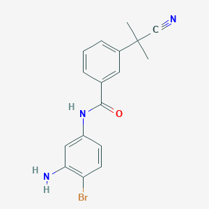 molecular formula C17H16BrN3O B8390906 N-(3-amino-4-bromophenyl)-3-(2-cyanopropan-2-yl)benzamide 