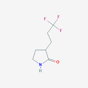 molecular formula C7H10F3NO B8390942 3-(3,3,3-Trifluoropropyl)pyrrolidin-2-one 