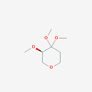 molecular formula C8H16O4 B8390963 (R)-3,4,4-Trimethoxytetrahydro-2H-pyran 