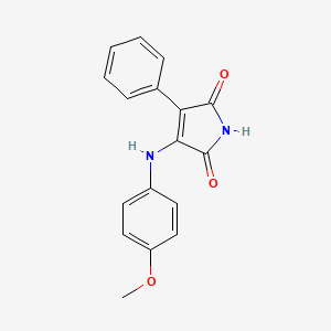 molecular formula C17H14N2O3 B8391049 3-[(4-methoxyphenyl)amino]-4-phenyl-1H-pyrrole-2,5-dione 