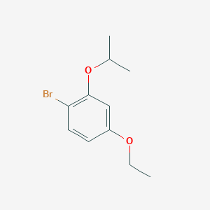 molecular formula C11H15BrO2 B8391109 1-Bromo-4-ethoxy-2-isopropoxy-benzene 