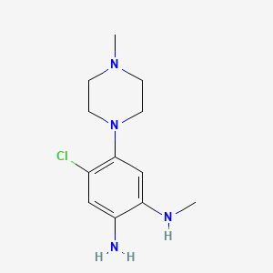 molecular formula C12H19ClN4 B8391120 5-Chloro-2-methylamino-4-(4-methyl-piperazin-1-yl)-aniline 