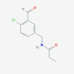 molecular formula C11H12ClNO2 B8391127 N-(4-Chloro-3-formyl-benzyl)-propionamide 