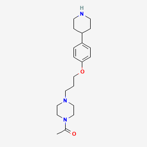molecular formula C20H31N3O2 B8391156 4-[4-[3-(4-Acetylpiperazin-1-yl)propoxy]phenyl]piperidine 