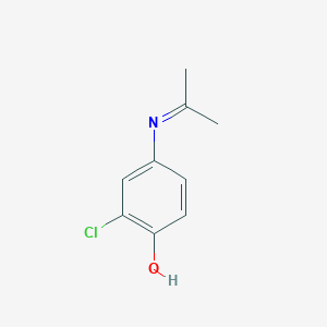 molecular formula C9H10ClNO B8391205 2-Chloro-4-isopropylideneamino-phenol 