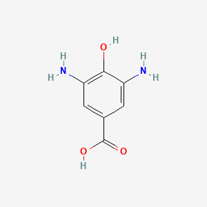 molecular formula C7H8N2O3 B8391258 3,5-Diamino-4-hydroxybenzoic acid 