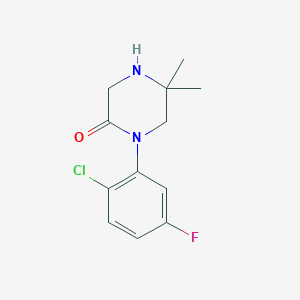 1-(2-Chloro-5-fluorophenyl)-5,5-dimethylpiperazin-2-one