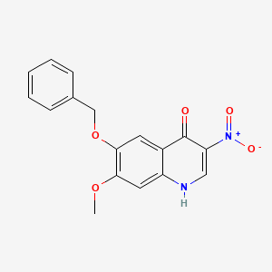 molecular formula C17H14N2O5 B8391281 6-(Benzyloxy)-7-methoxy-3-nitroquinolin-4(1H)-one 