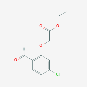 molecular formula C11H11ClO4 B8391313 Ethyl-(2-formyl-5-chloro-phenoxy)-acetate 