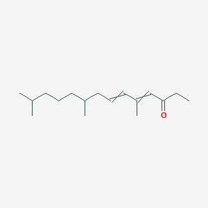molecular formula C17H30O B8391321 5,9,13-Trimethyltetradeca-4,6-dien-3-one 