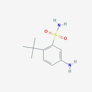 molecular formula C10H16N2O2S B8391330 2-Tert-butyl-5-aminobenzene-1-sulfonamide 