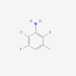 molecular formula C7H6ClF2N B8391340 2-Chloro-5-methyl-3,6-difluoroaniline 
