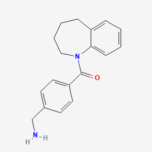 molecular formula C18H20N2O B8391347 1-(4-(Aminomethyl)benzoyl)-2,3,4,5-tetrahydro-1H-1-benzazepine 