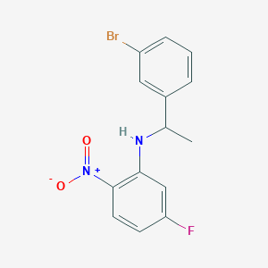 molecular formula C14H12BrFN2O2 B8391374 N-(1-(3-bromophenyl)ethyl)-5-fluoro-2-nitrobenzenamine 