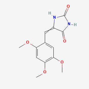 molecular formula C13H14N2O5 B8391381 5-(2',4',5'-Trimethoxybenzal) hydantoin 