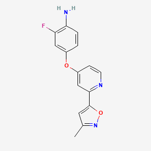 2-Fluoro-4-(2-(3-methylisoxazol-5-yl)pyridin-4-yloxy)benzenamine