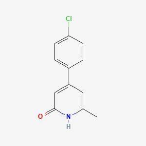 molecular formula C12H10ClNO B8391404 4-(4-chloro-phenyl)-6-methyl-1H-pyridin-2-one 