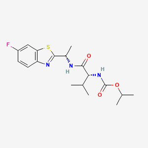 molecular formula C18H24FN3O3S B8391436 isopropyl {(R)-1-[(S)-1-(6-fluorobenzothiazol-2-yl)ethylcarbamoyl]-2-methylpropyl}carbamate 