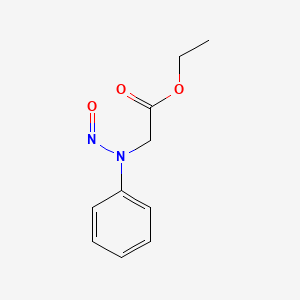 molecular formula C10H12N2O3 B8391444 Ethyl N-nitroso-phenylamino-acetate 