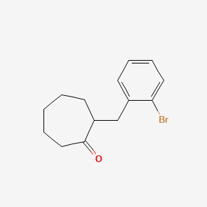 molecular formula C14H17BrO B8391466 2-(2-Bromobenzyl)cycloheptanone 