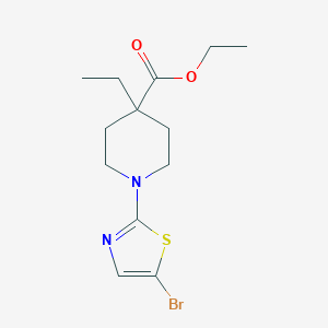 Ethyl 1-(5-bromothiazol-2-yl)-4-ethyl-piperidine-4-carboxylate