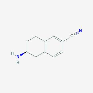(6S)-6-amino-5,6,7,8-tetrahydronaphthalene-2-carbonitrile