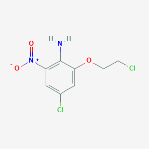 molecular formula C8H8Cl2N2O3 B8391520 2-(2-Chloro-ethoxy)-4-chloro-6-nitro-phenylamine 